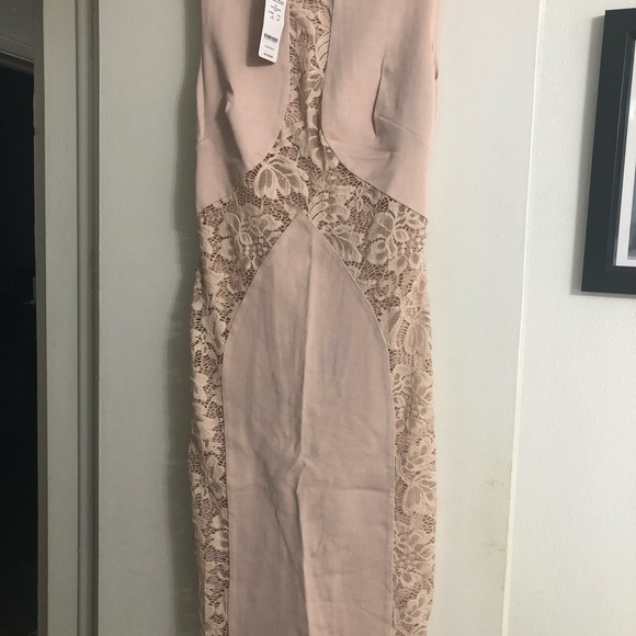 bebe lace ponte midi dress size s - Picture 1 of 5